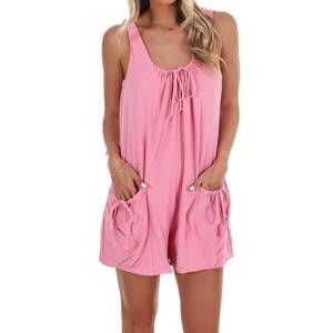 NEW CARAMELA take a moment linen romper in pink